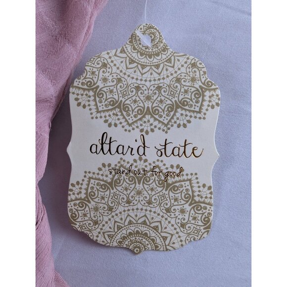 Altard State Blush Pink Sleeveless Wrap Dress Tie Waist Ruffle Hem Rouched NWT - Picture 7 of 12